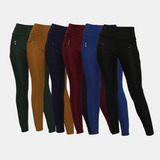 Kit 6 Calça Legging Feminina Montaria