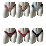 Kit 6 Calcinha Asa Delta Tanga Renda microfibra Luxo Sexy