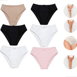 Kit 6 Calcinhas 100 Algodão Renda Laise Confortavél 0189