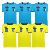 Kit 6 Camisas Arbitro Futebol 3 Short 3 Meião 3 Brinde