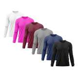 Kit 6 Camisas Térmicas Proteção Solar Uv Frio E Calor