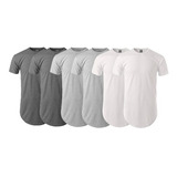 Kit 6 Camiseta Camisa Oversized Longline