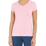 Kit 6 Camisetas Baby Look Gola V Feminina Algodão Blusinha