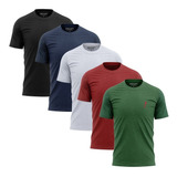 Kit 6 Camisetas Camisa Masculinas Slim Fit Algodão Premium