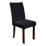 Kit 6 Capa De Cadeira Spandex Mesa Sala Jantar Preto