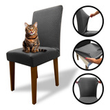 Kit 6 Capas Cadeira Jantar Spandex Anti Gato Matelada Luxo