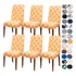 Kit 6 Capas Cadeira Jantar Tecido Importado Spandex Elástico