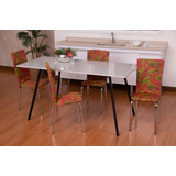 Kit 6 Capas De Cadeira Ibitex Malha Lisa Tubular Estampada Cor Floral Vermelho