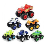Kit 6 Carrinho Fricçao Blaze Monster Machine Racer Brinquedo