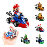 Kit 6 Carrinho Miniatura Mario Kart