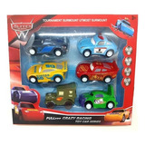 Kit 6 Carros Relampago Mcqueen Carrinhos Disney Cor Vermelho