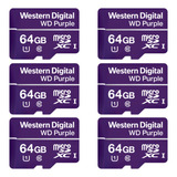 Kit 6 Cartão Micro Sd 64gb 32tbw Intelbras Classe 10