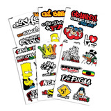 Kit 6 Cartelas De Adesivos Carro Moto Caminhão Bike Ref 05