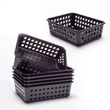 Kit 6 Cestos Organizador Armário Gaveta Lavanderia Cozinha
