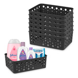 Kit 6 Cestos Organizador Pequeno Armário Gaveta Lavanderia P