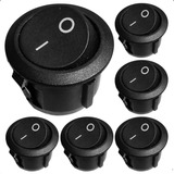 Kit 6 Chave Gangorra Botão Liga Desliga Interruptor Pinos