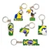 Kit 6 Chaveiros Brasil Bandeira Mapa Ótima Qualidade Lindos