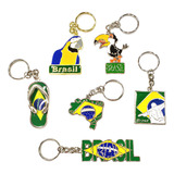 Kit 6 Chaveiros Brasil