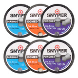 Kit 6 Chumbinho Pressão Domed Diabolo Puncher Snyper 5 5mm