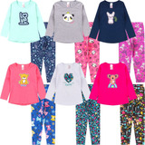 Kit 6 Conjunto Infantil Feminina Legging Inverno Atacado