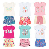 Kit 6 Conjunto Infantil Verão Roupa