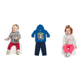 Kit 6 Conjunto Roupas Bebê Masc Fem Infantil Moletom Inverno