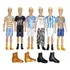 Kit 6 Conjuntos Roupa Boneco Ken + 2 Botas Namorado Barbie