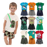 Kit 6 Conjuntos Roupa Infantil Menino Masculino Atacado