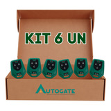 Kit 6 Controles Remoto Verde Portão