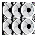Kit 6 Cooler Fan 120mm Led Ring Gabinete Pc Gamer Ventoinha