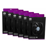 Kit 6 Cooler Sickleflow 1800 Rpm P Gabinete 12cm Sem Led
