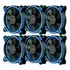 Kit 6 Cooler Spectrum Ring Led Azul P/ Gabinete 12cm Mymax