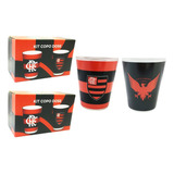Kit 6 Copo Vidro Dose Shot Pinga Cachaça Tequila Flamengo