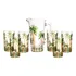 Kit 6 Copos 330ml Jarra 1,2l De Cristal Palm Tree Coqueiros