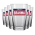 Kit 6 Copos Caldereta Para Cerveja Brahma Chopp Vidro 350ml