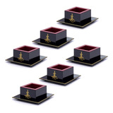 Kit 6 Copos Sake Massu Saque Ideograma Japonês 65ml Cor Preto