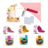 Kit 6 Corante Comestível Glitter E Pó Decoração Confeitaria