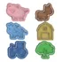 Kit 6 Cortador Marcador Cookie Fazenda Vaca Porco Celereiro