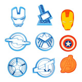 Kit 6 Cortadores Herois Marvel Vingadores Pasta Americana