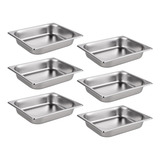 Kit 6 Cubas Inox 1 2 65mm Gastronômica Buffet Rechaud Richoa