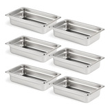 Kit 6 Cubas Inox 1 4 65mm Gastronômica Buffet Rechaud Richoa