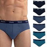 Kit 6 Cuecas Mash Slip Algodão Elástico Boxer Masculino Adulto BR Alfa M Regular 6 Azul 
