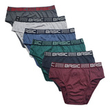 Kit 6 Cuecas Slip Adulto Algodão Premium Masculino Atacado