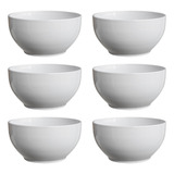 Kit 6 Cumbucas Para Açaí 300ml Porcelana Branca