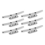 Kit 6 Cunho Amarrador Latão Cromado 10cm 4pol Barco Lancha