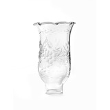 Kit 6 Cúpula Tulipa Manga Lapidada Cristal Vidro 17cm Lustre