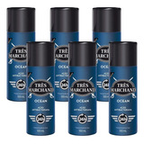 Kit 6 Desodorante Spray Très Marchand Ocean 100ml