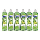 Kit 6 Detergente Gel Concentrado Limão E Verbena 400ml