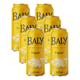 Kit 6 Energético Baly Tropical Pack 473ml Amarelo