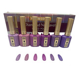 Kit 6 Esmaltes Gel Diamond Nivelável Helen Color 15ml Uv led